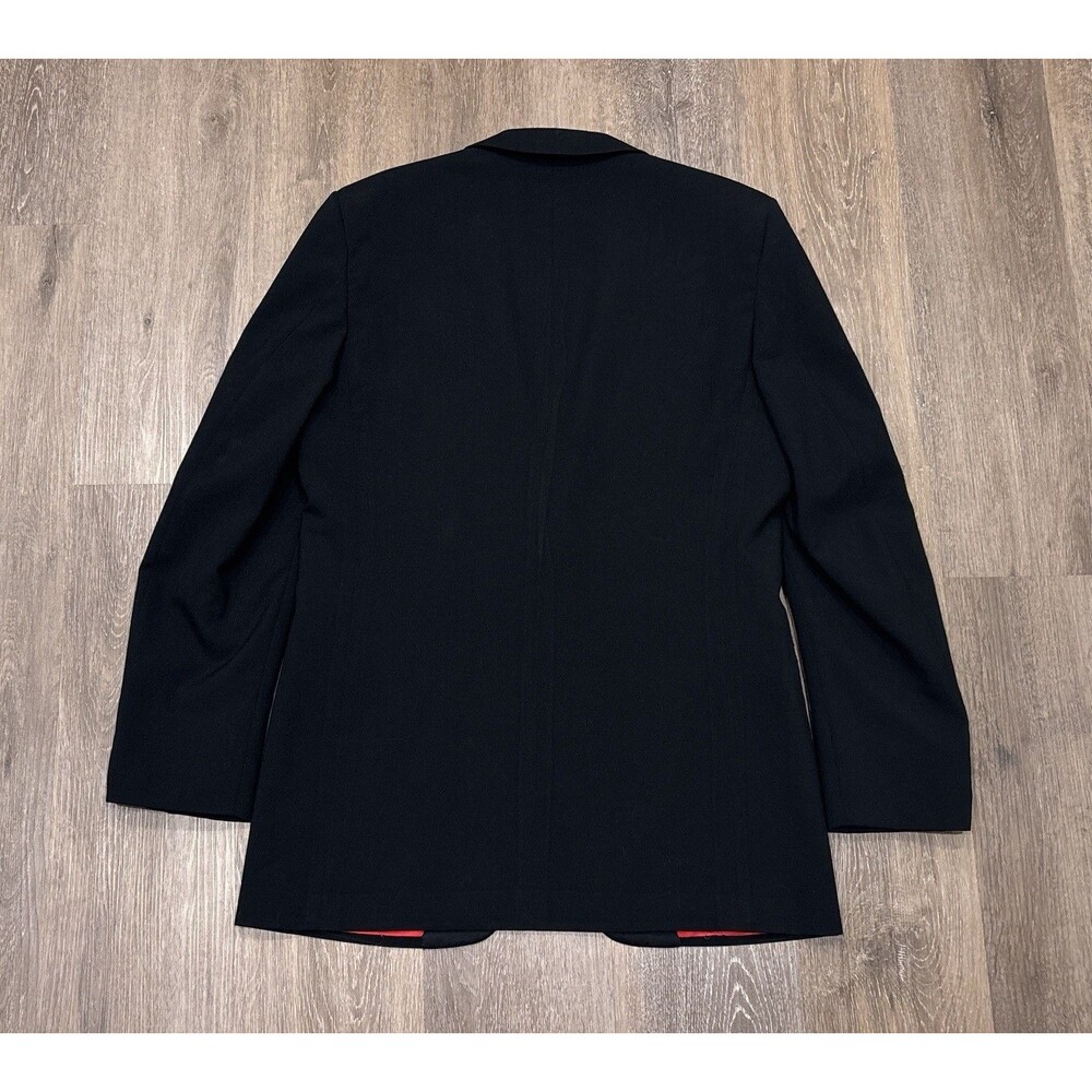 Vintage Pierre Cardin Couture Black Tuxedo Jacket Blazer Wool Satin 42XL - Picture 10 of 13